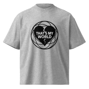 That's My World - Unisex organic oversized high neck t-shirt